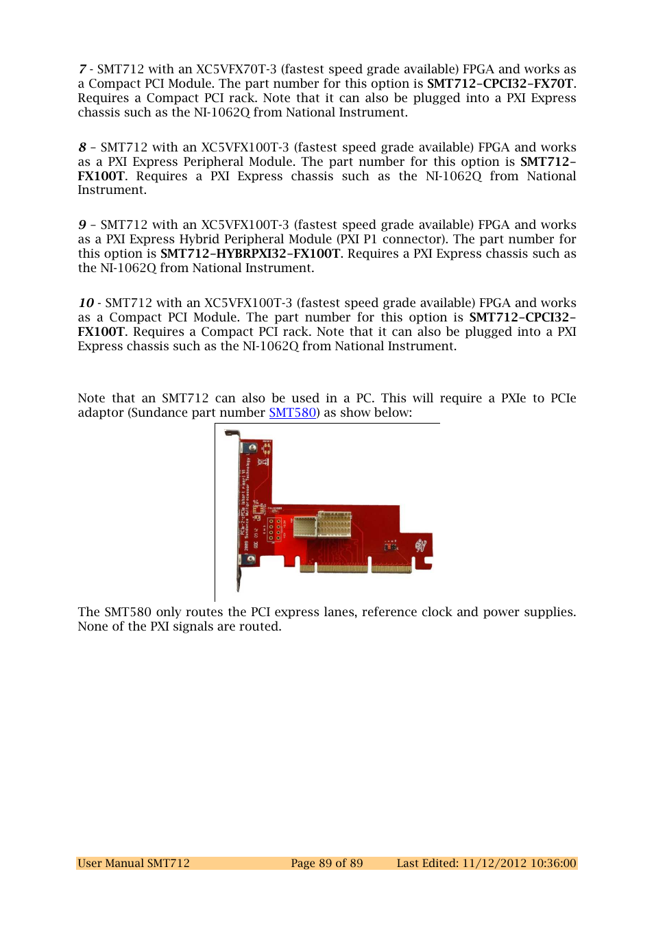 Sundance SMT712 User Manual | Page 89 / 89