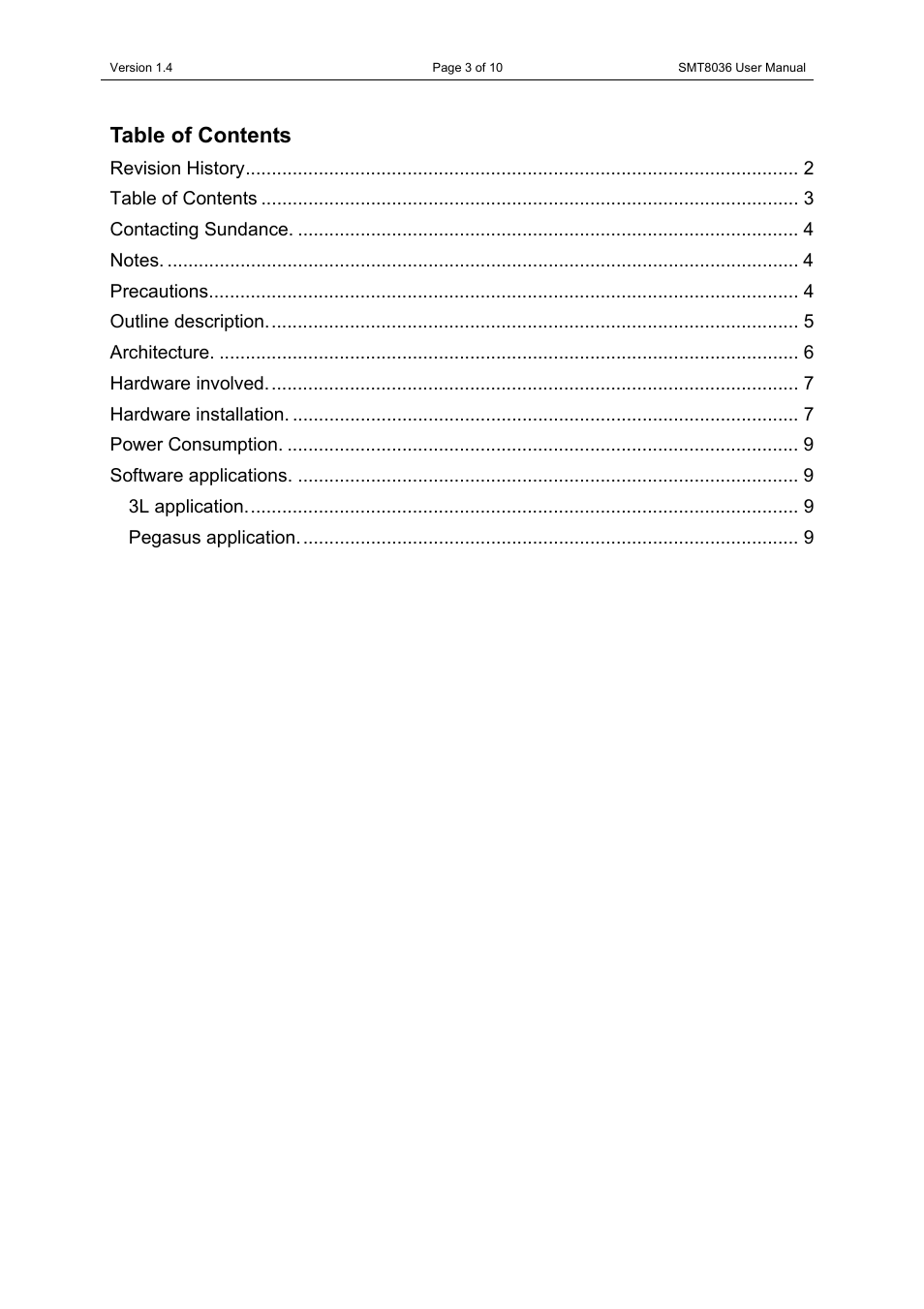 Sundance SMT8036 User Manual | Page 3 / 10