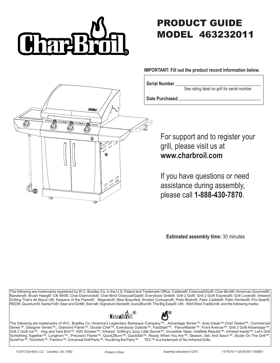 Char-Broil 463232011 User Manual | 32 pages