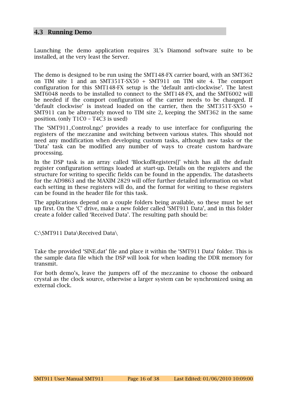 Sundance SMT911 User Manual | Page 16 / 38
