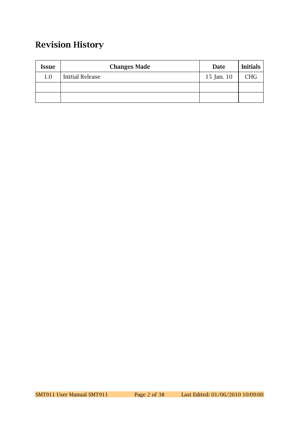 Sundance SMT911 User Manual | Page 2 / 38