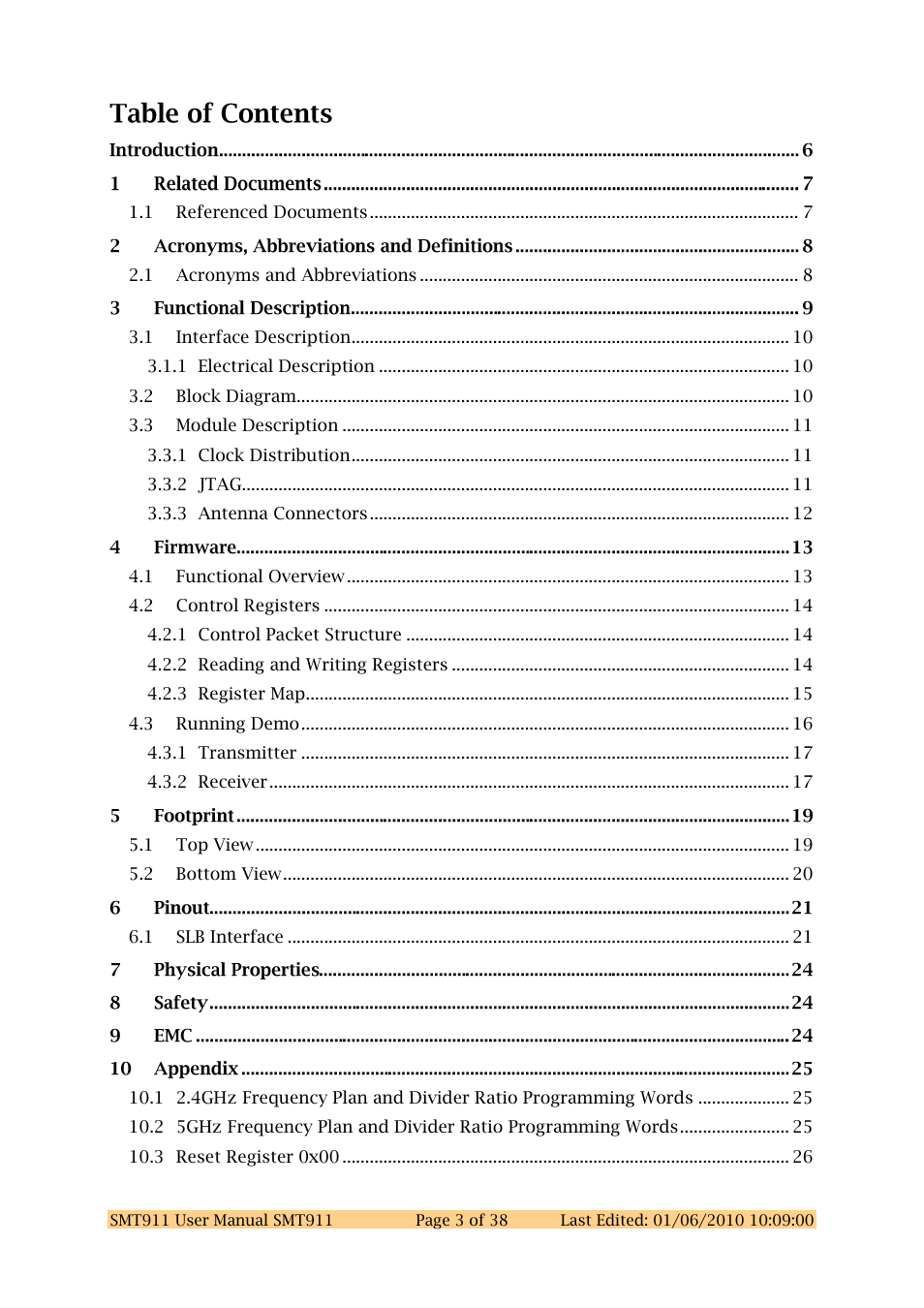 Sundance SMT911 User Manual | Page 3 / 38