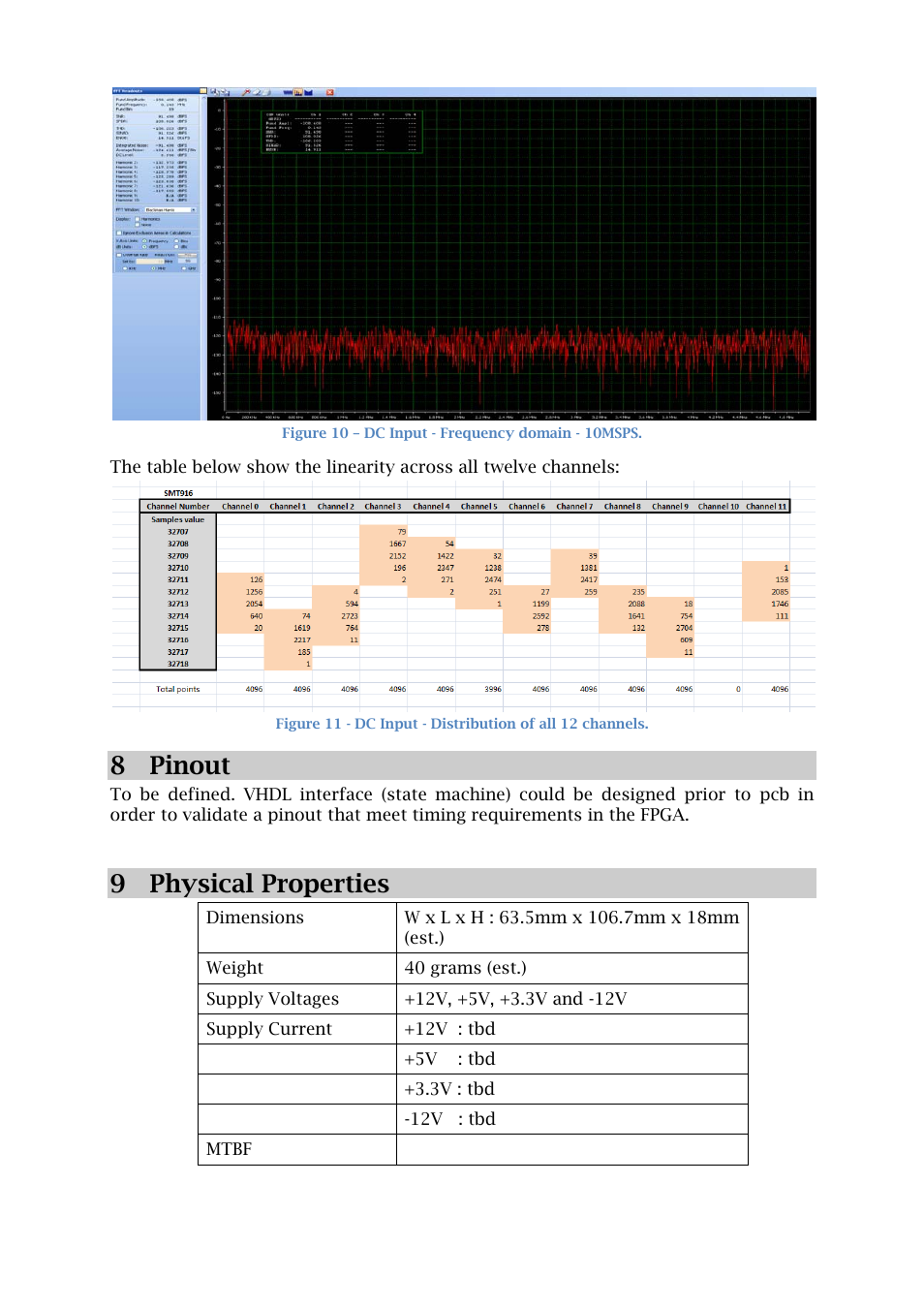 8 pinout, 9 physical properties | Sundance SMT916 User Manual | Page 27 / 28