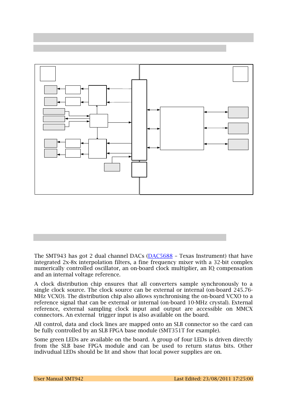 3 functional description, 1 block diagram, 2 module description | Figure 1 - smt942 block diagram | Sundance SMT942 User Manual | Page 10 / 55