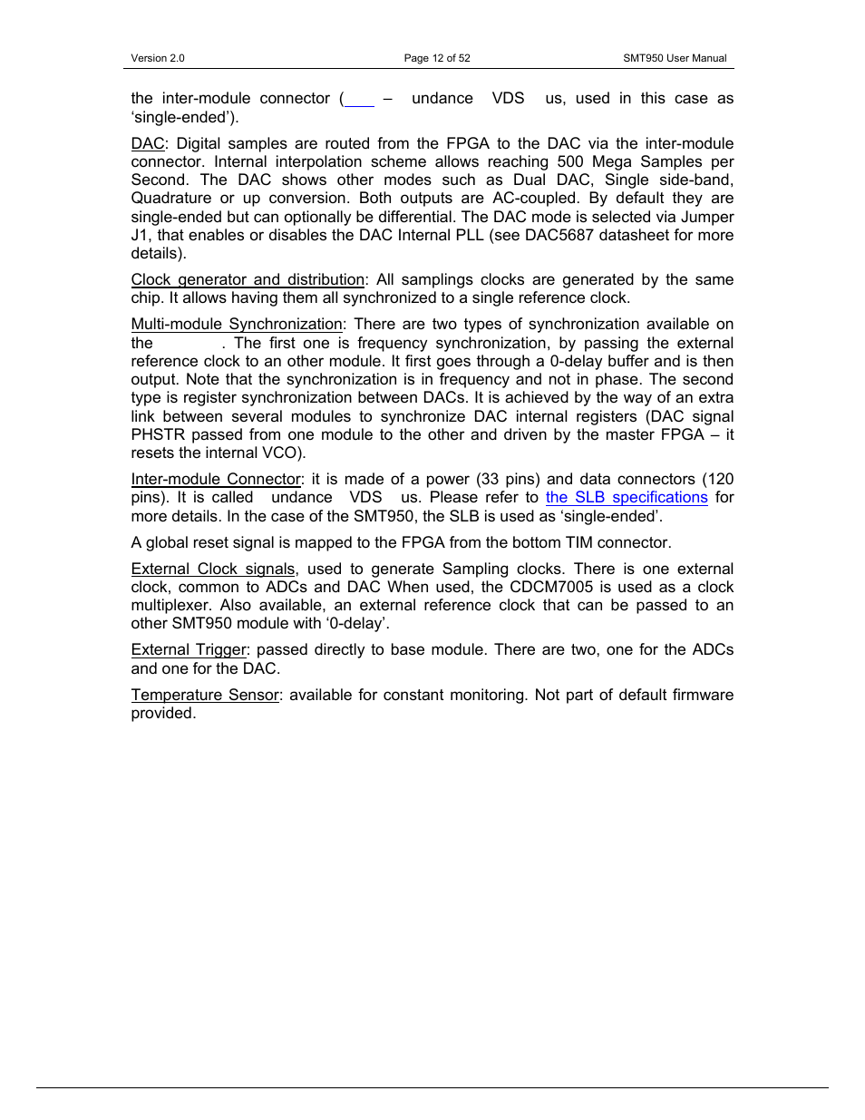 Sundance SMT950 User Manual | Page 12 / 52