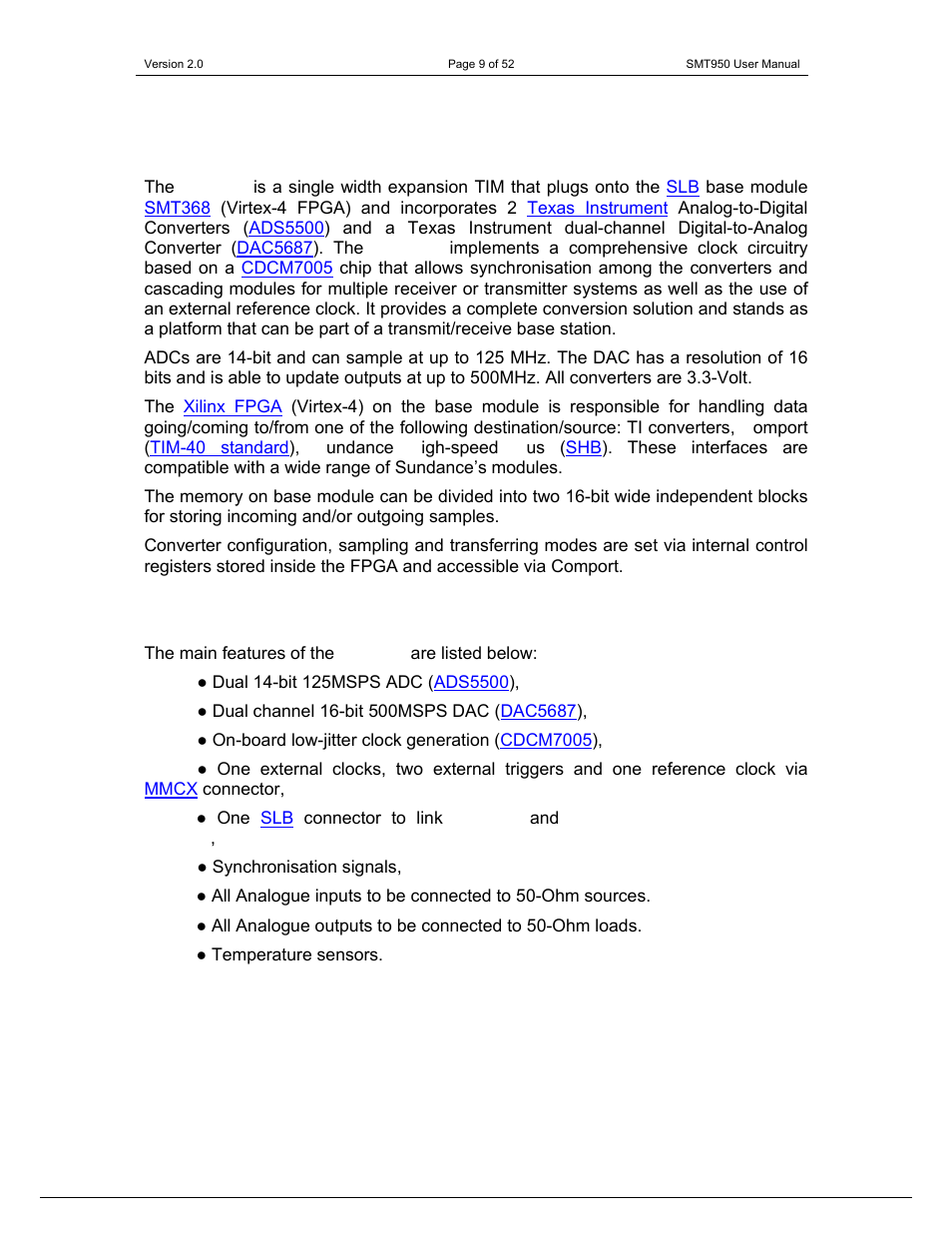Sundance SMT950 User Manual | Page 9 / 52