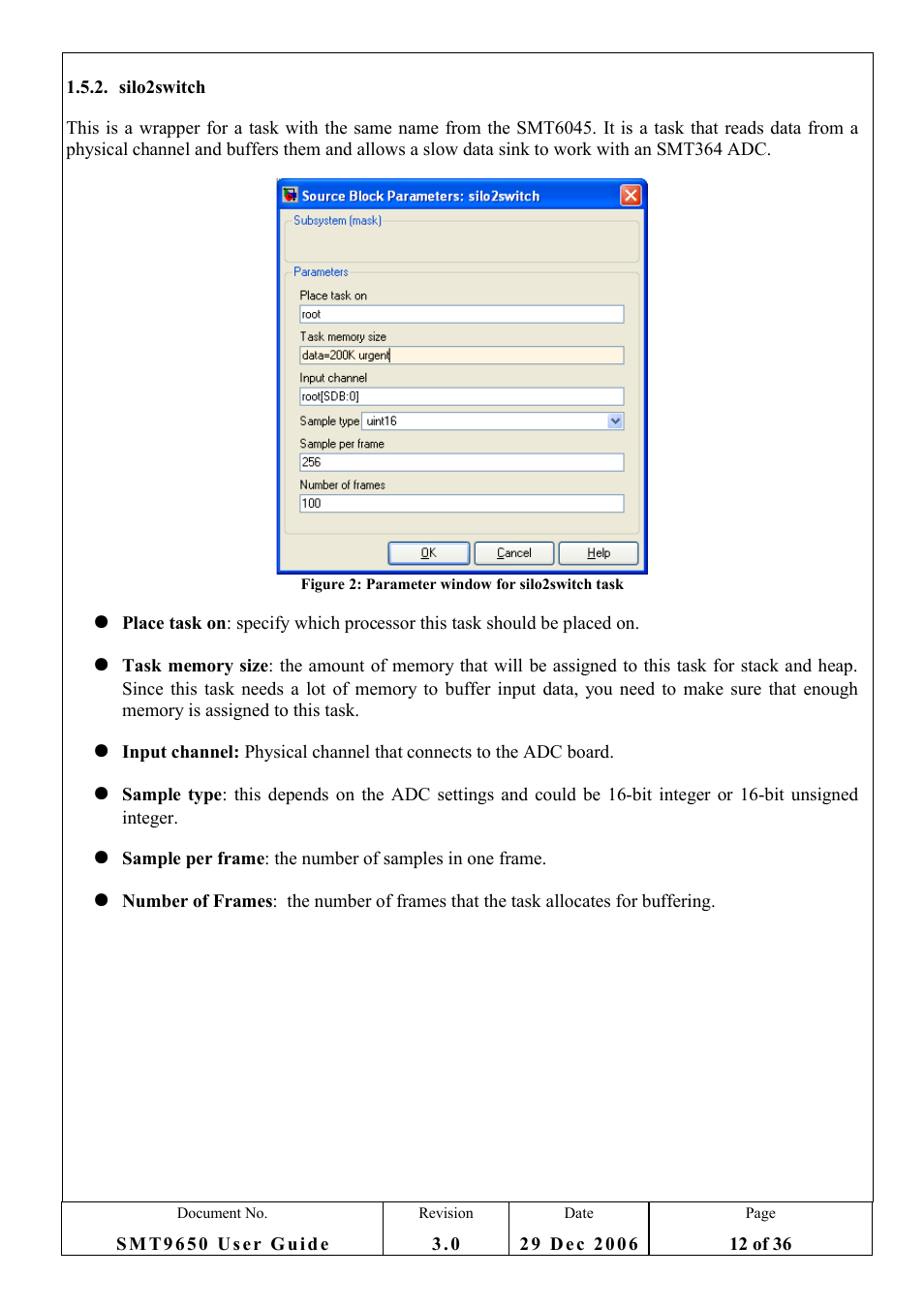 Silo2switch | Sundance SMT9650 User Manual | Page 12 / 36