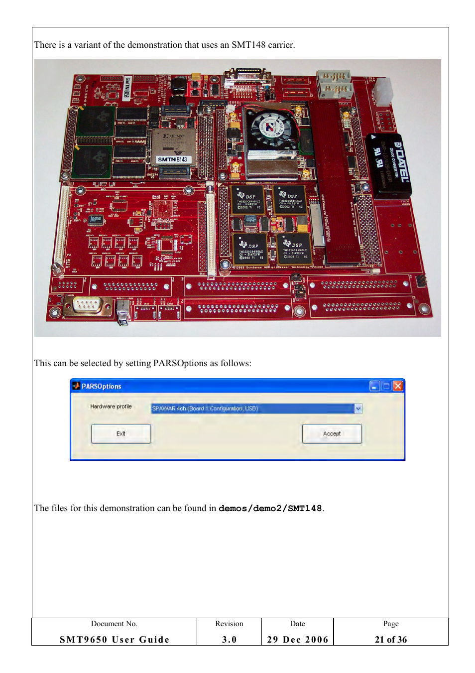 Sundance SMT9650 User Manual | Page 21 / 36