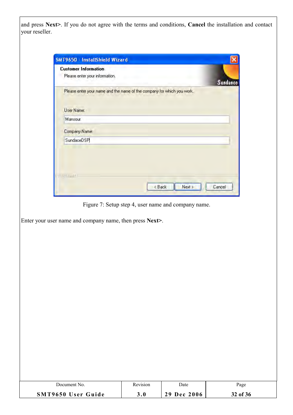 Sundance SMT9650 User Manual | Page 32 / 36
