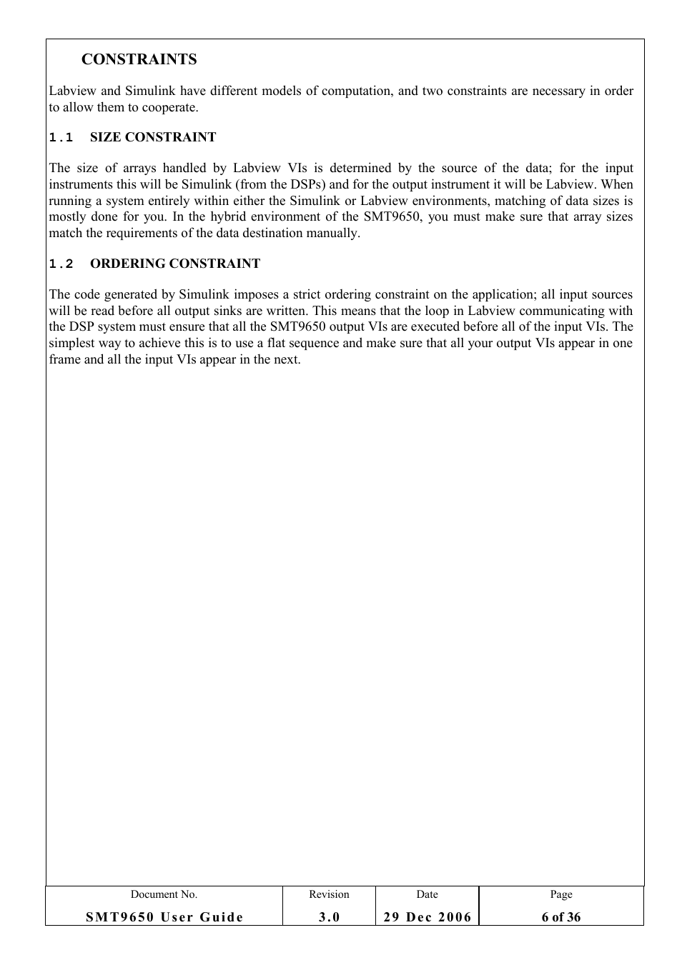 4 constraints, 1 size constraint, 2 ordering constraint | Onstraint, Rdering | Sundance SMT9650 User Manual | Page 6 / 36