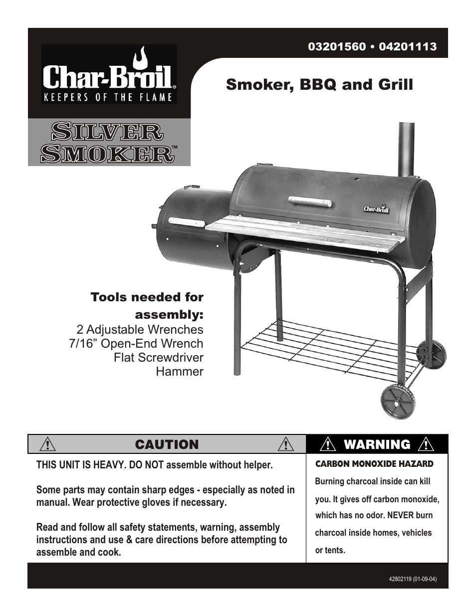 Char-Broil SILVER SMOKER 3201560 User Manual | 16 pages