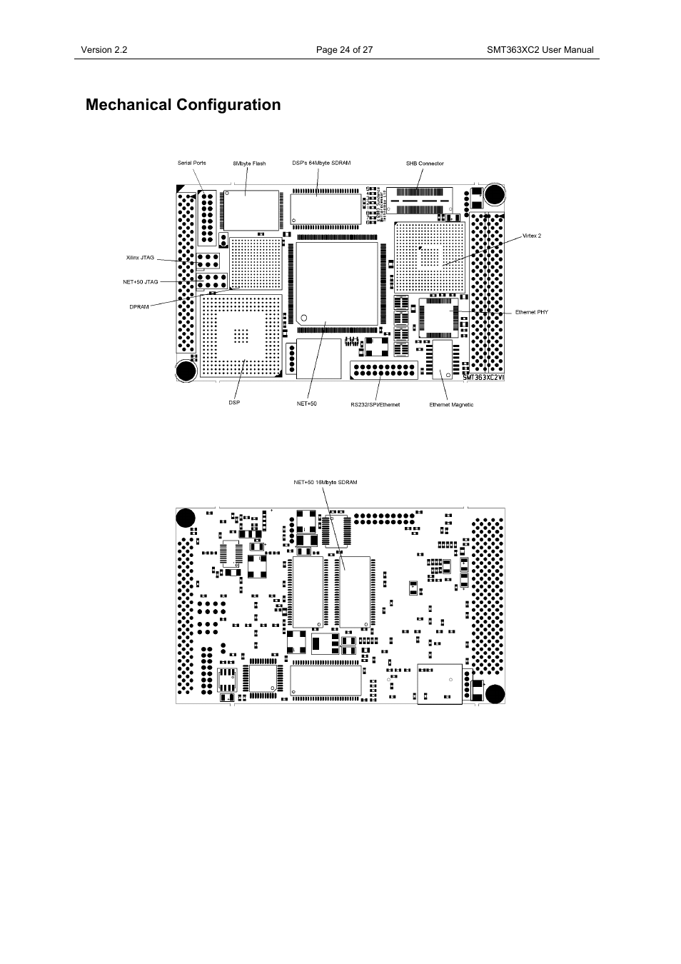 Mechanical configuration | Sundance SMT363XC2 User Manual | Page 24 / 27