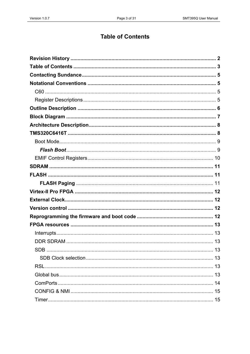 Sundance SMT395Q User Manual | Page 3 / 31