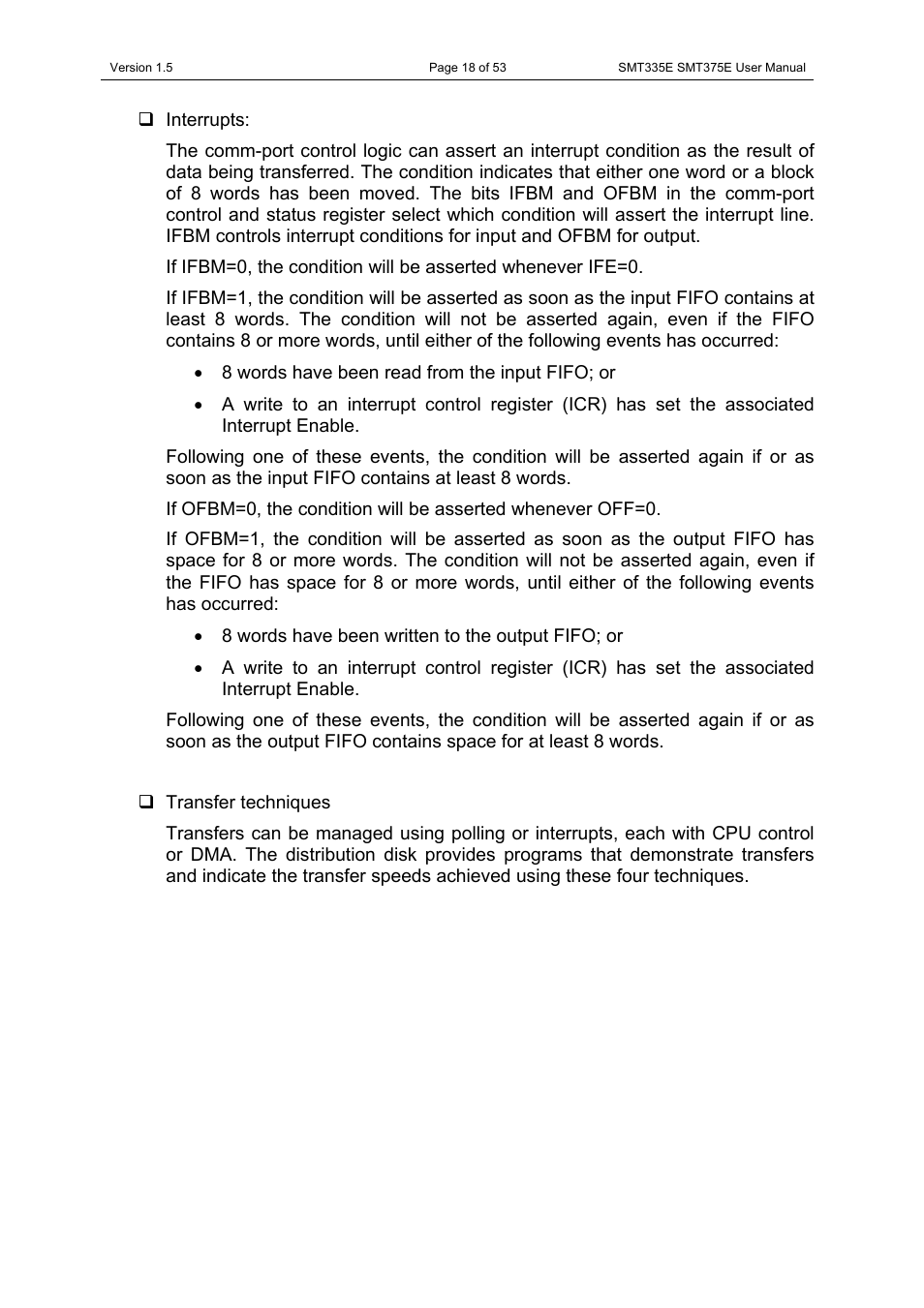 Sundance SMT335E User Manual | Page 18 / 53