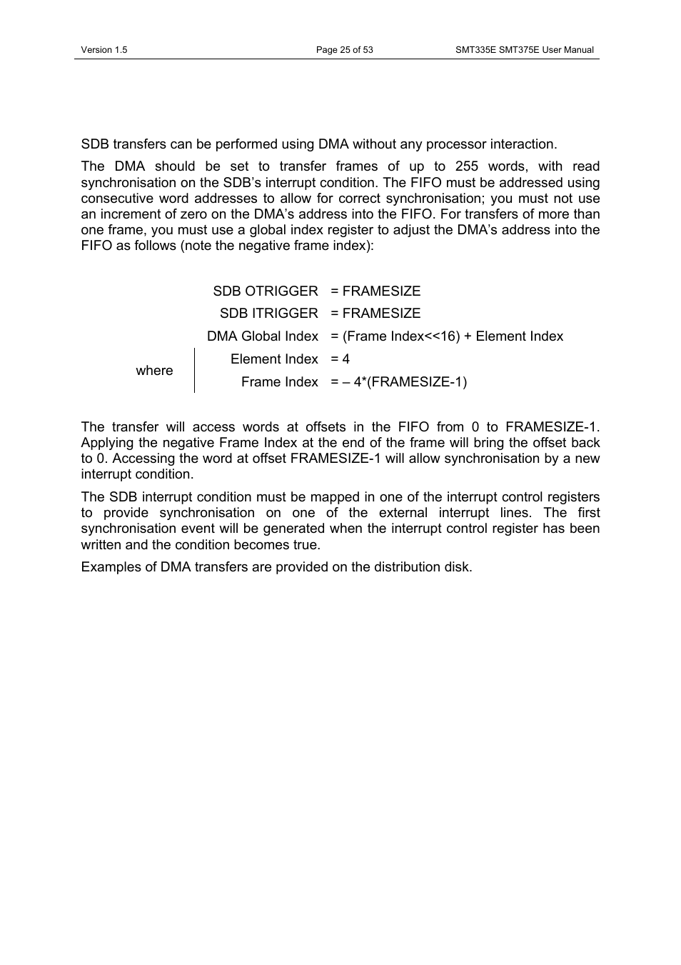 Sundance SMT335E User Manual | Page 25 / 53