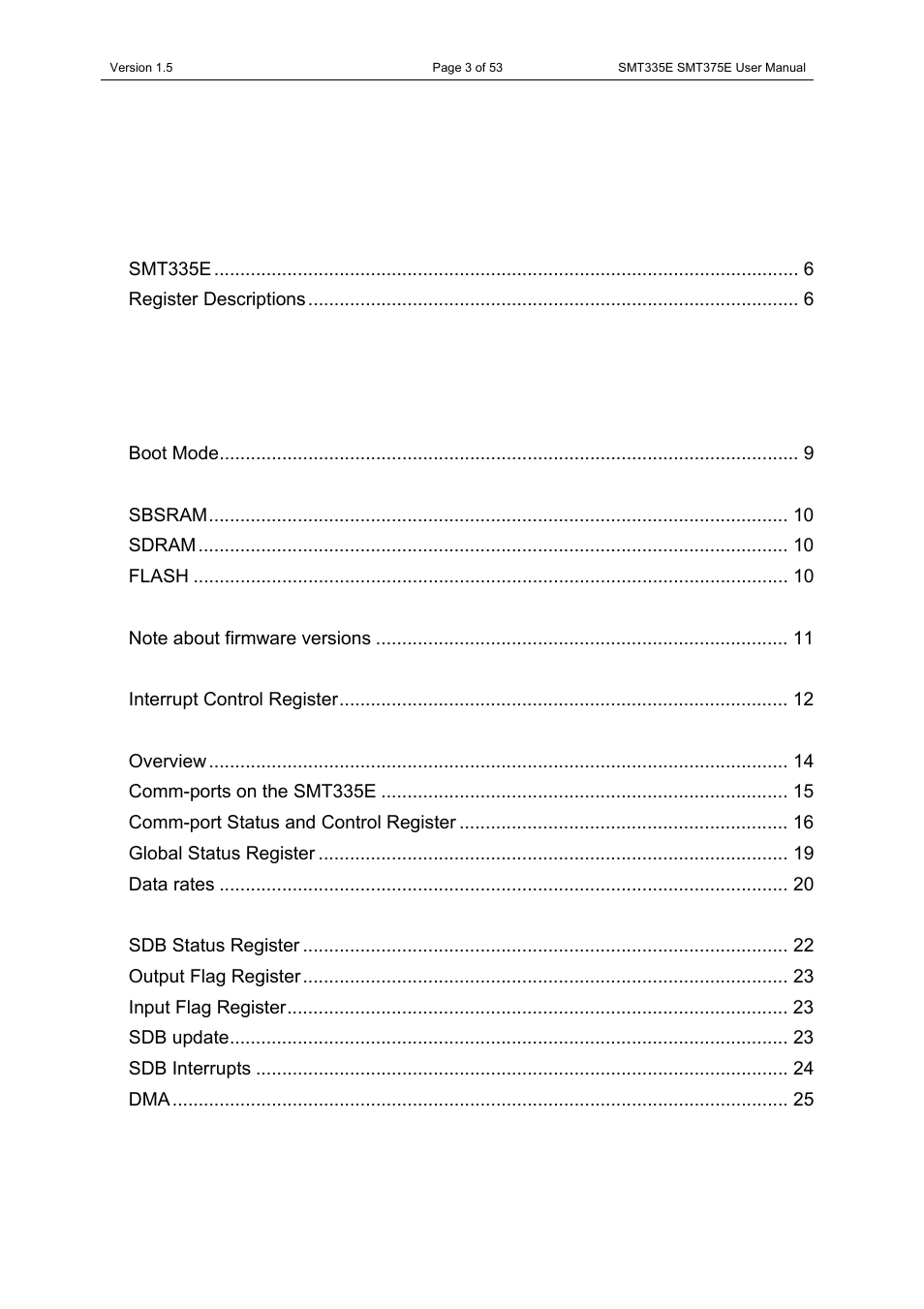 Sundance SMT335E User Manual | Page 3 / 53