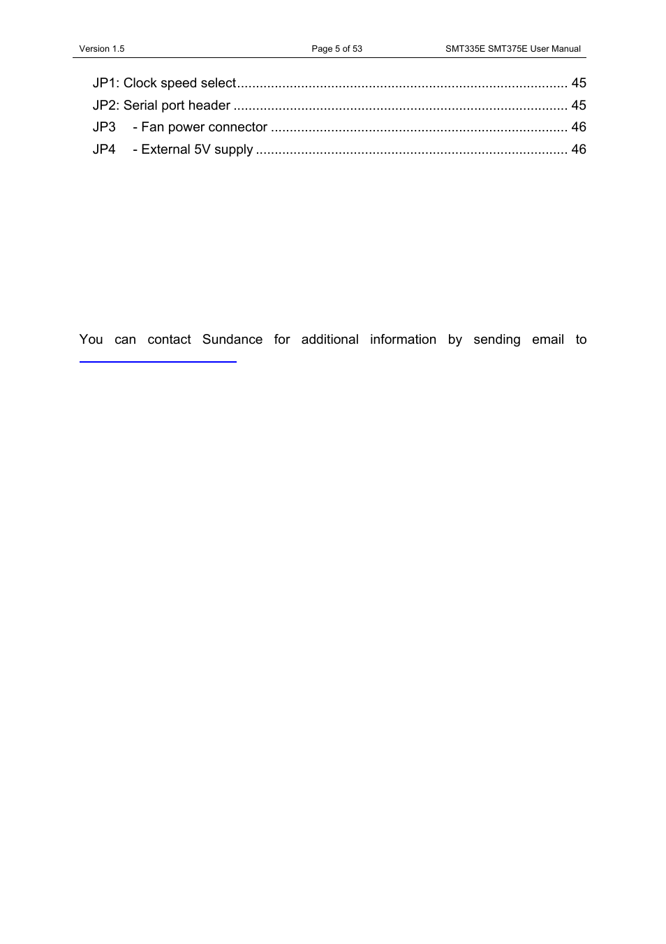 Contacting sundance | Sundance SMT335E User Manual | Page 5 / 53