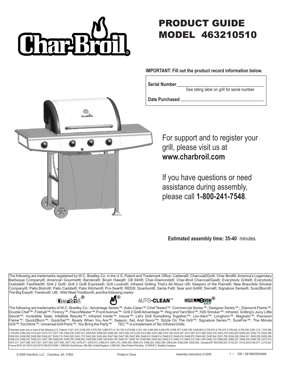 Char-Broil 463210510 User Manual | 32 pages