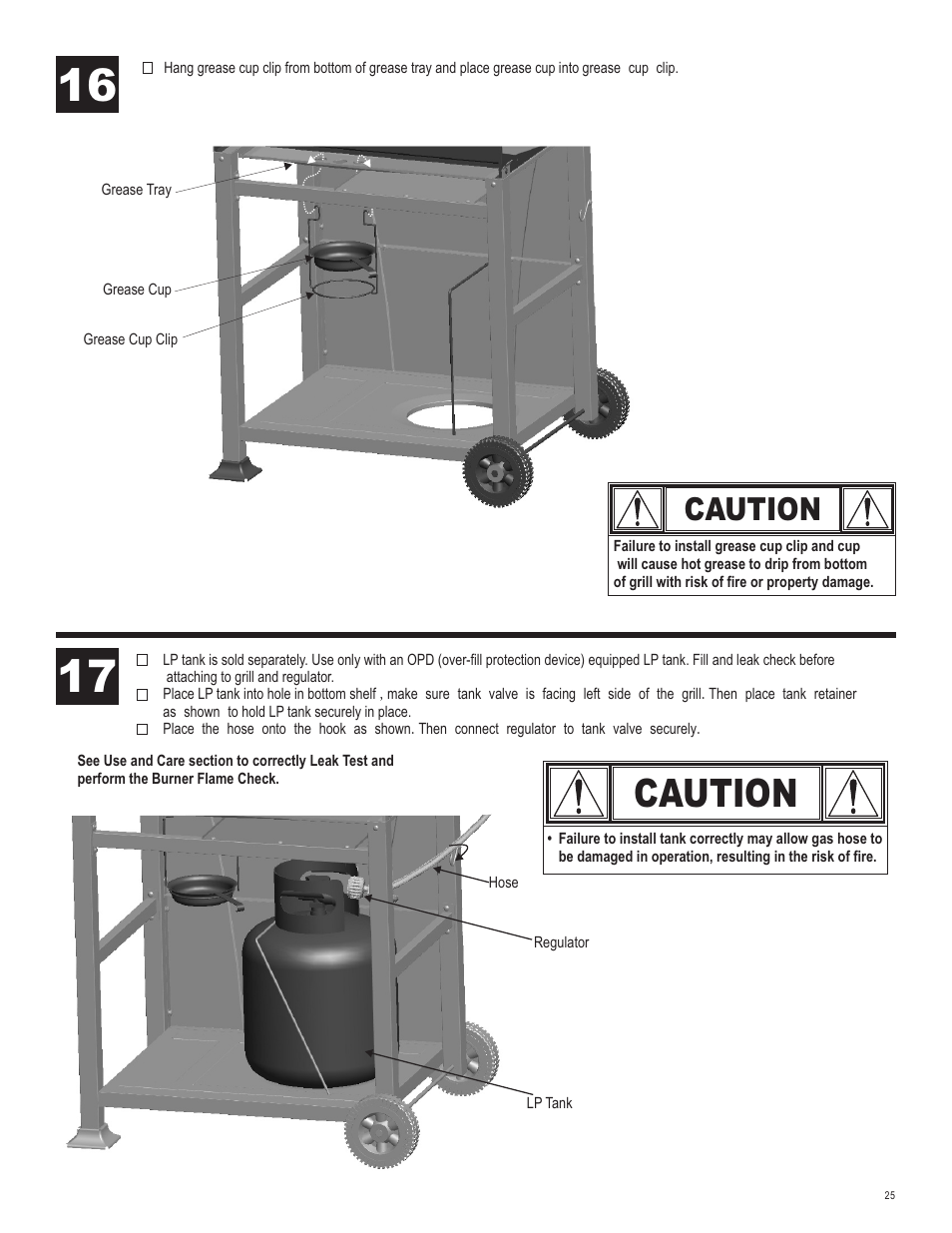 Caution | Char-Broil 463210510 User Manual | Page 25 / 32