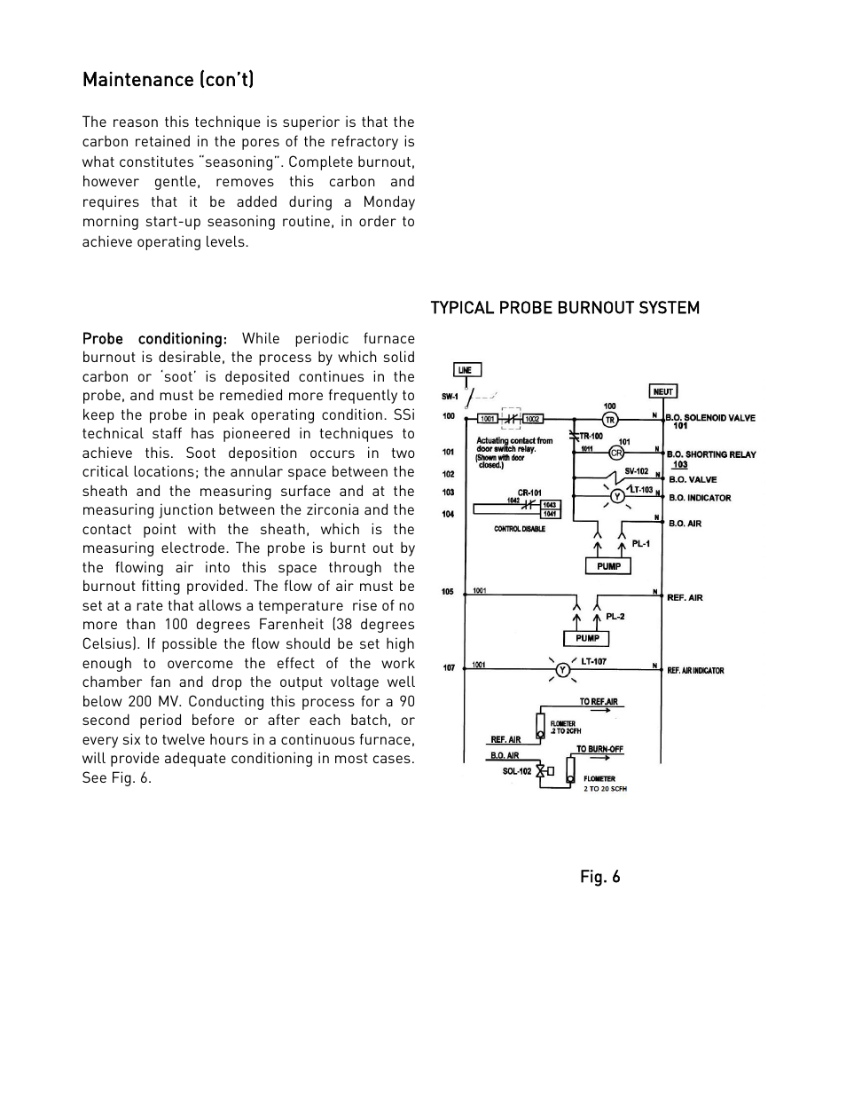 Probe conditioning, Maintenance (con’t) | Super Systems Gold Probe User Manual | Page 8 / 16