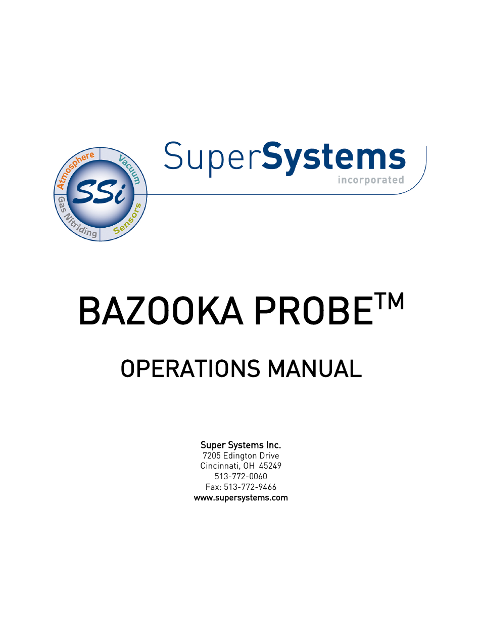 Super Systems Bazooka Probe User Manual | 10 pages