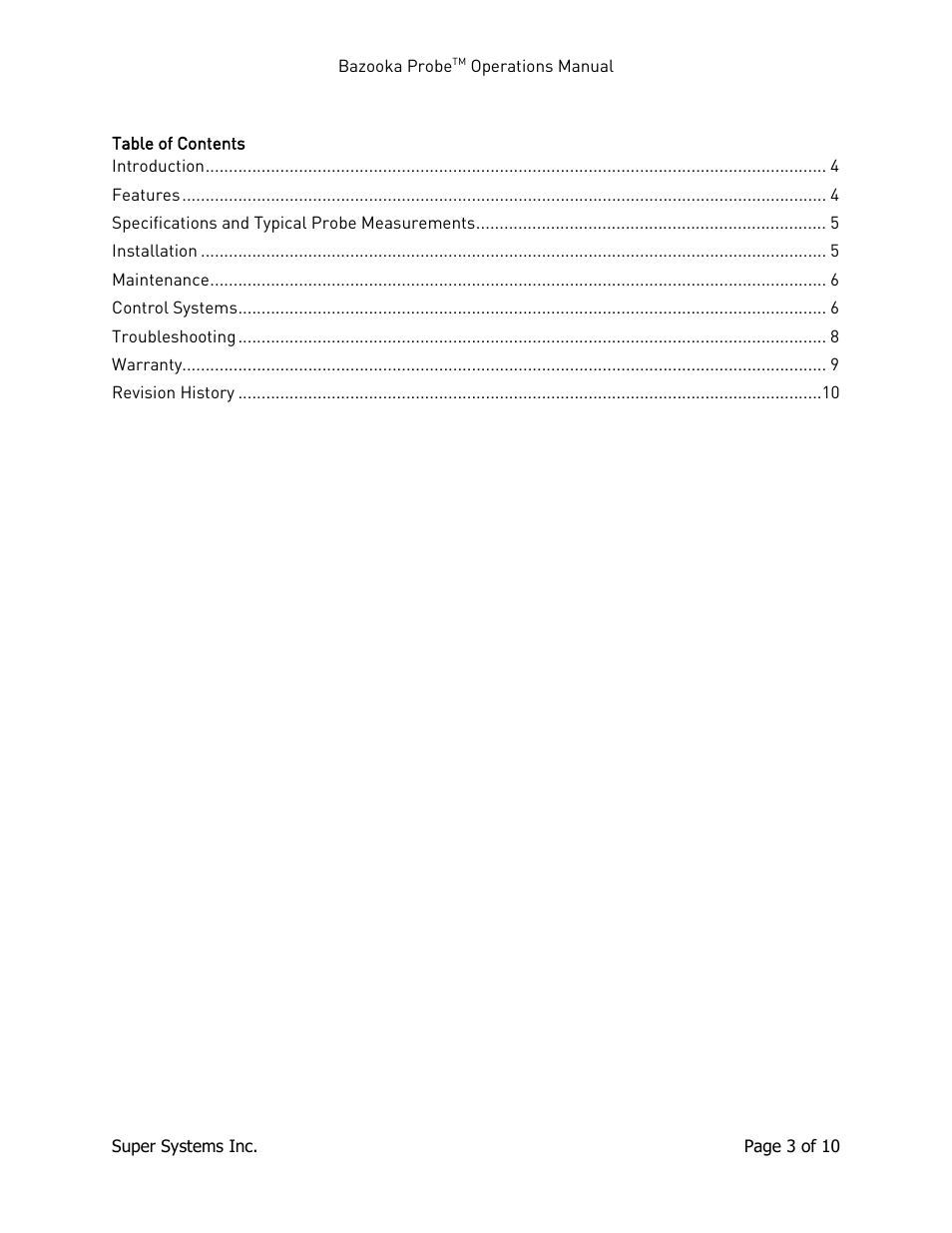 Super Systems Bazooka Probe User Manual | Page 3 / 10