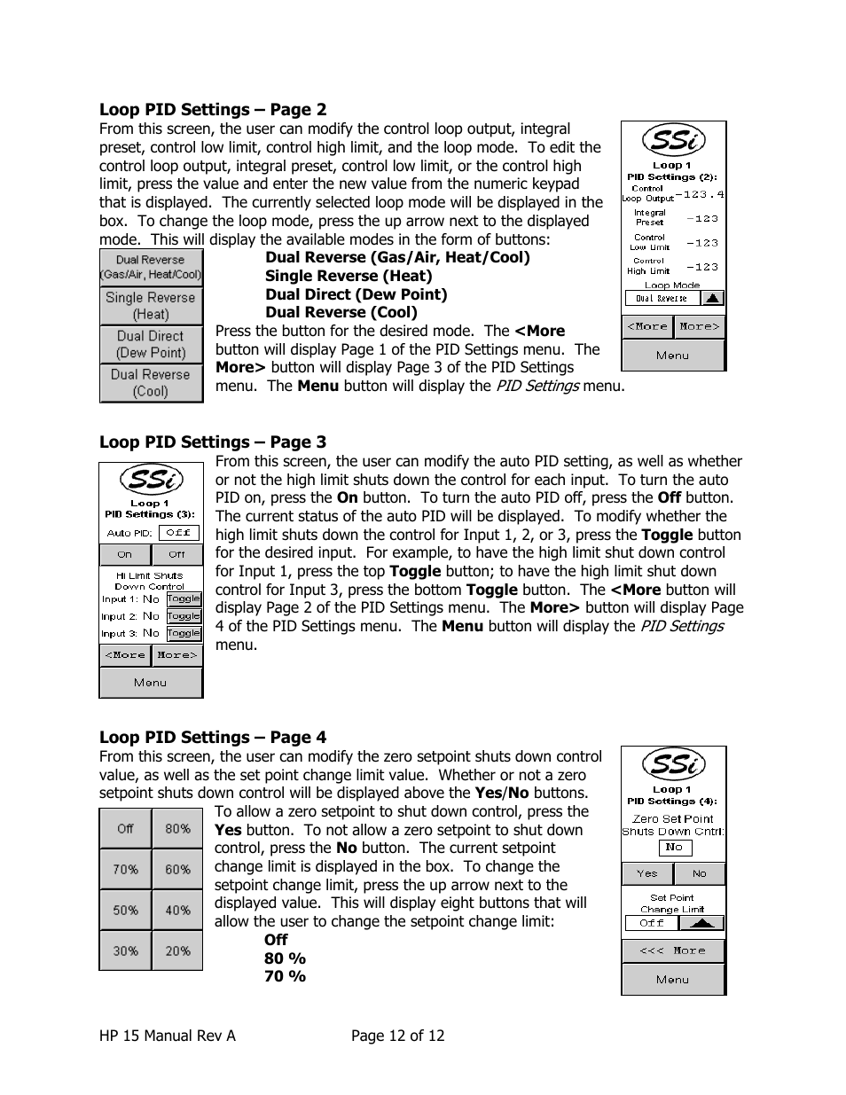 Super Systems HP15 User Manual | Page 12 / 23