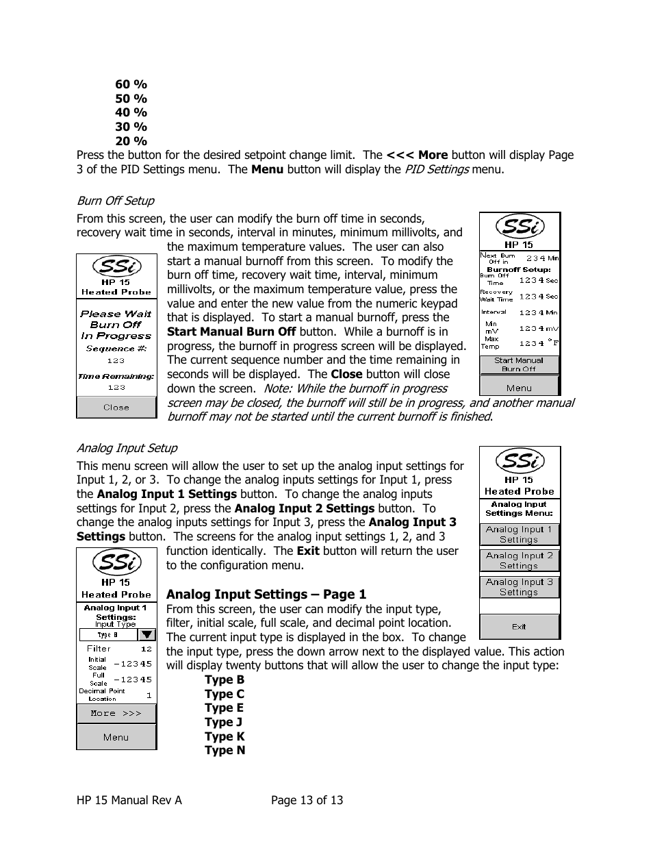 Super Systems HP15 User Manual | Page 13 / 23