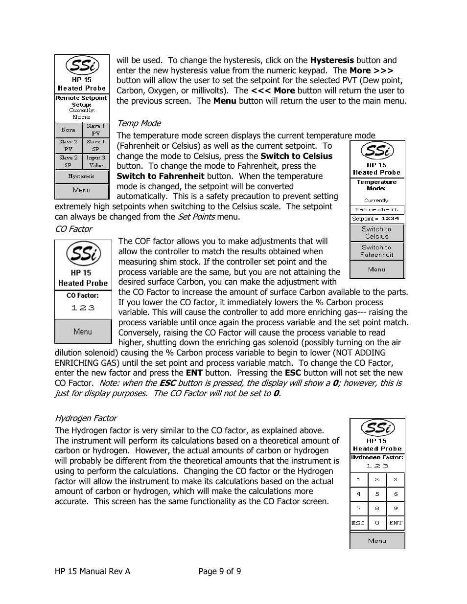 Super Systems HP15 User Manual | Page 9 / 23