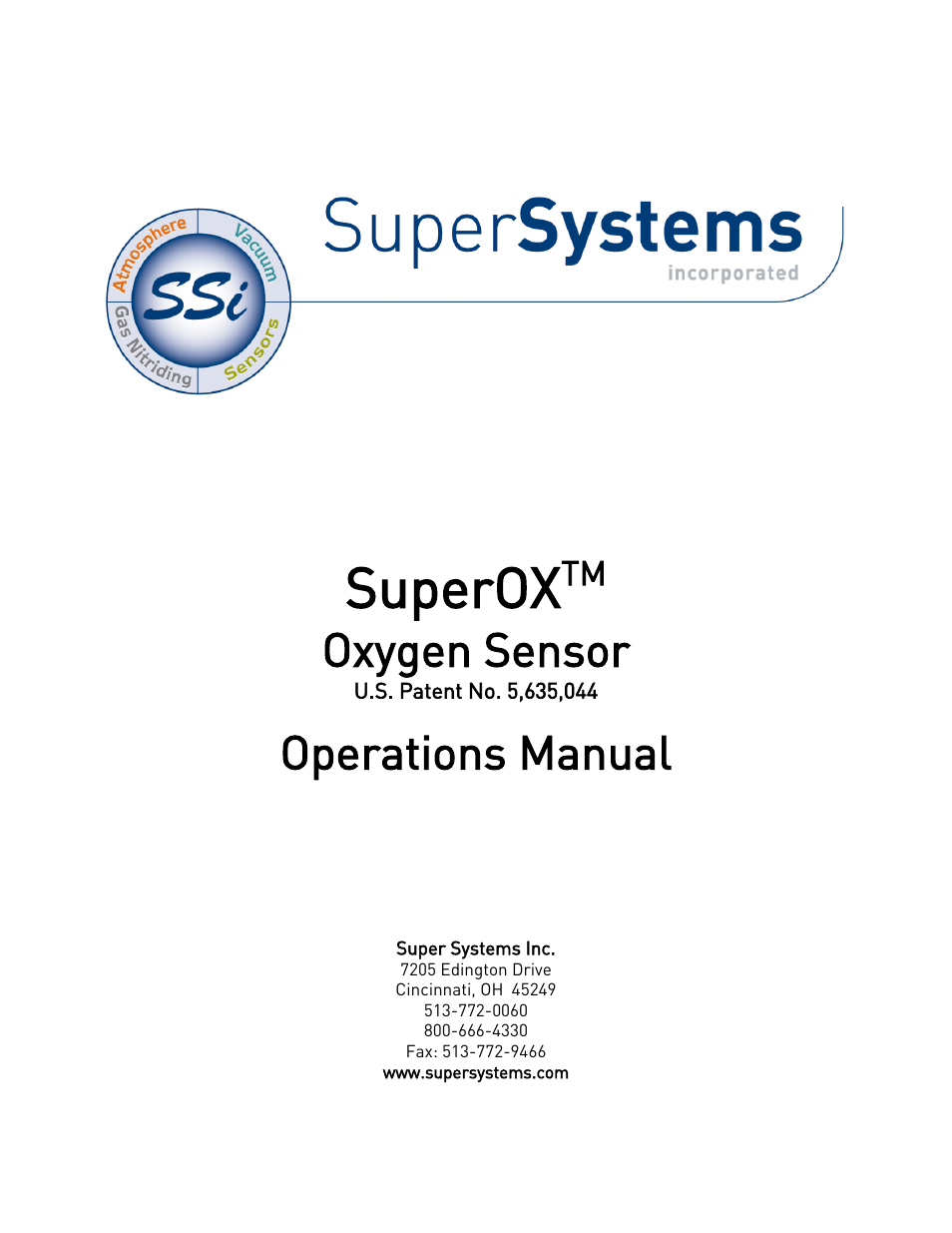 Super Systems SuperOX User Manual | 14 pages