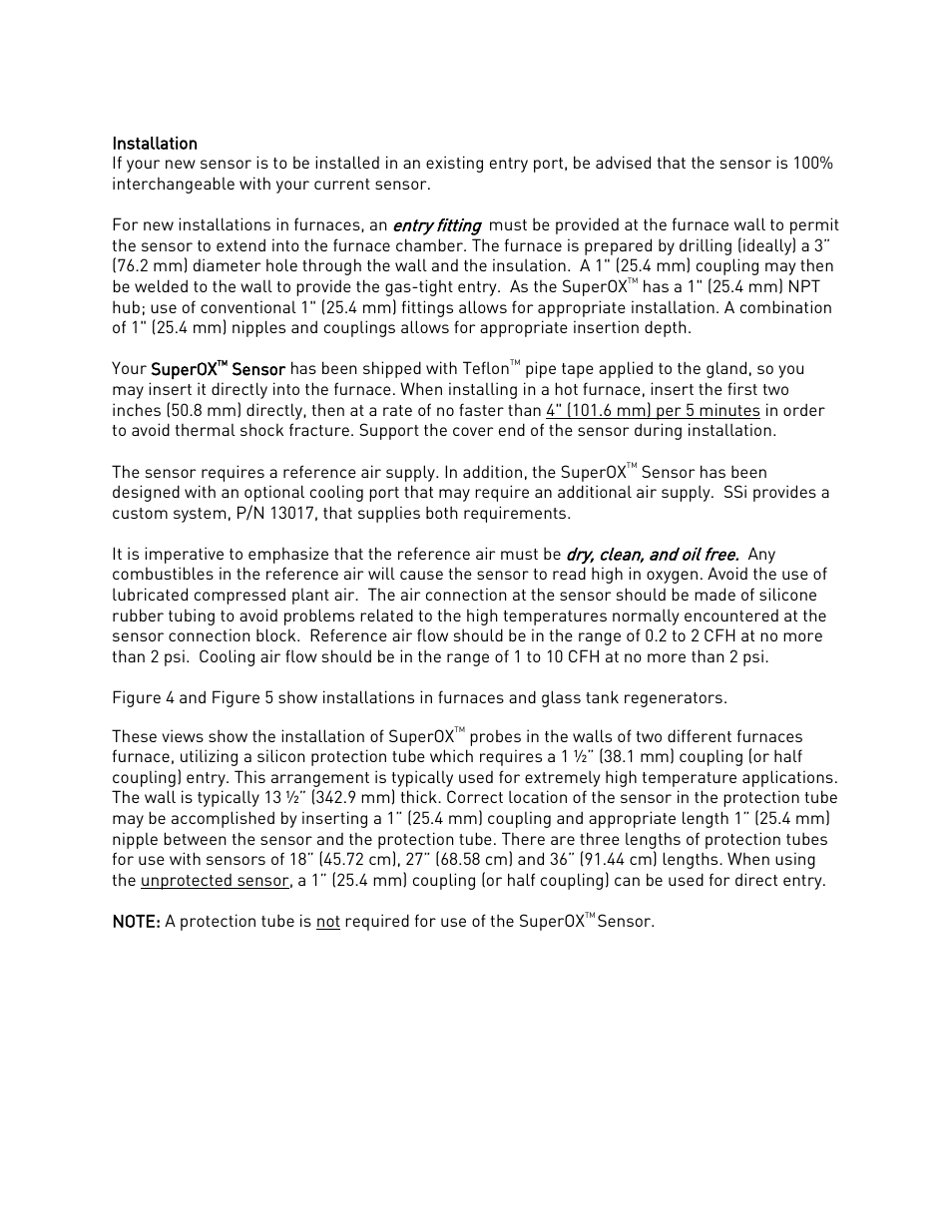 Installation | Super Systems SuperOX User Manual | Page 5 / 14