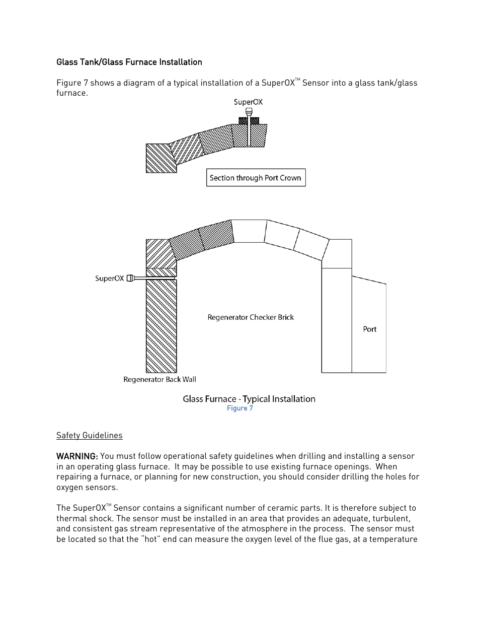 Glass tank/glass furnace installation | Super Systems SuperOX User Manual | Page 9 / 14