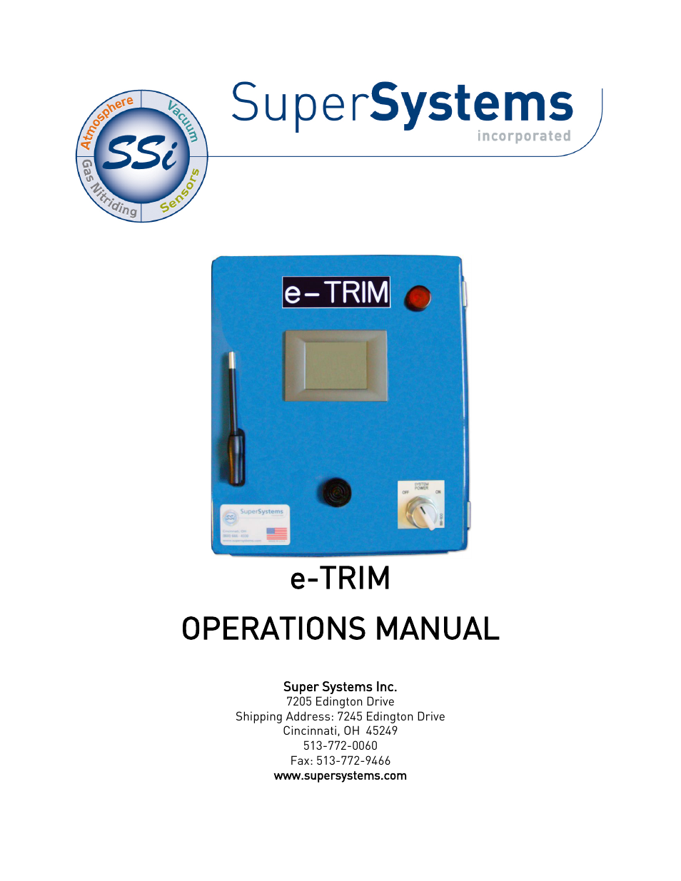 Super Systems e-TRIM User Manual | 27 pages
