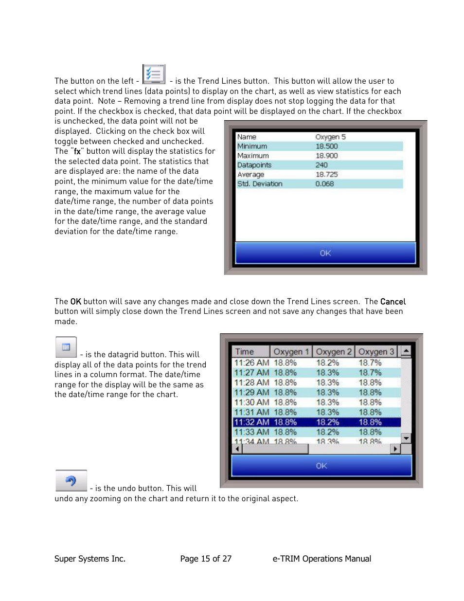 Super Systems e-TRIM User Manual | Page 15 / 27