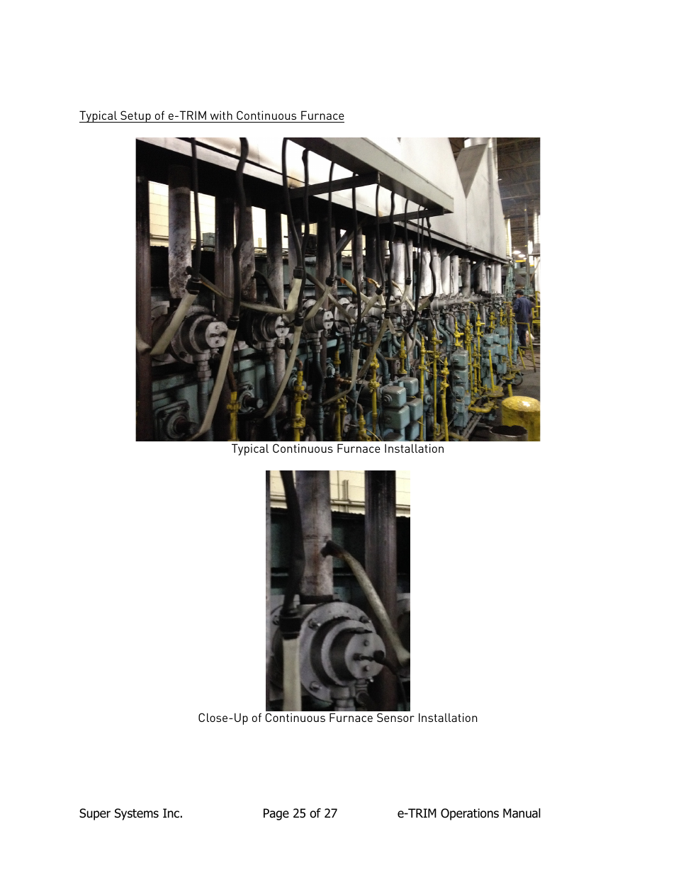 Typical setup of e-trim with continuous furnace, Ypical, Etup of e | Trim, With, Ontinuous, Urnace | Super Systems e-TRIM User Manual | Page 25 / 27