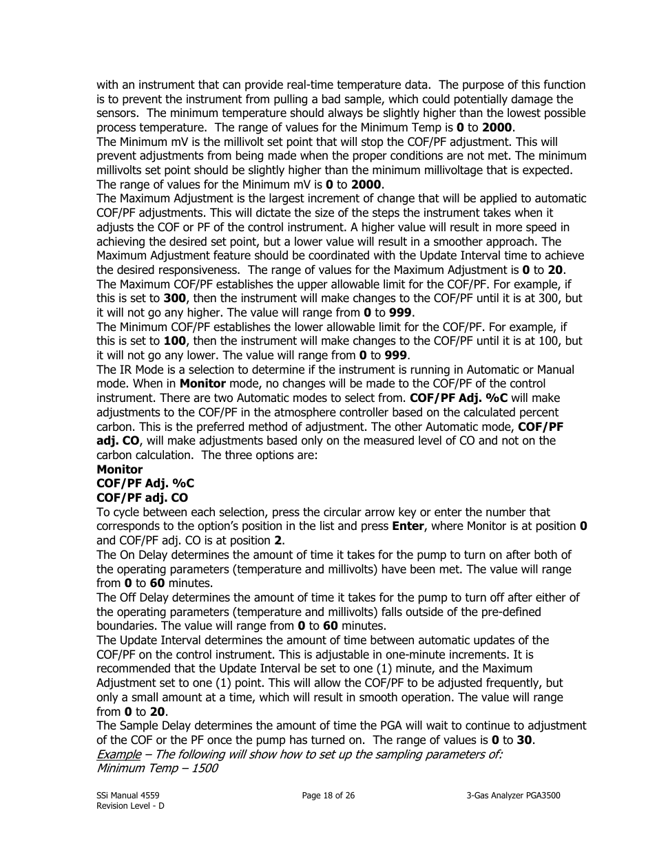 Super Systems PGA3500 User Manual | Page 18 / 26