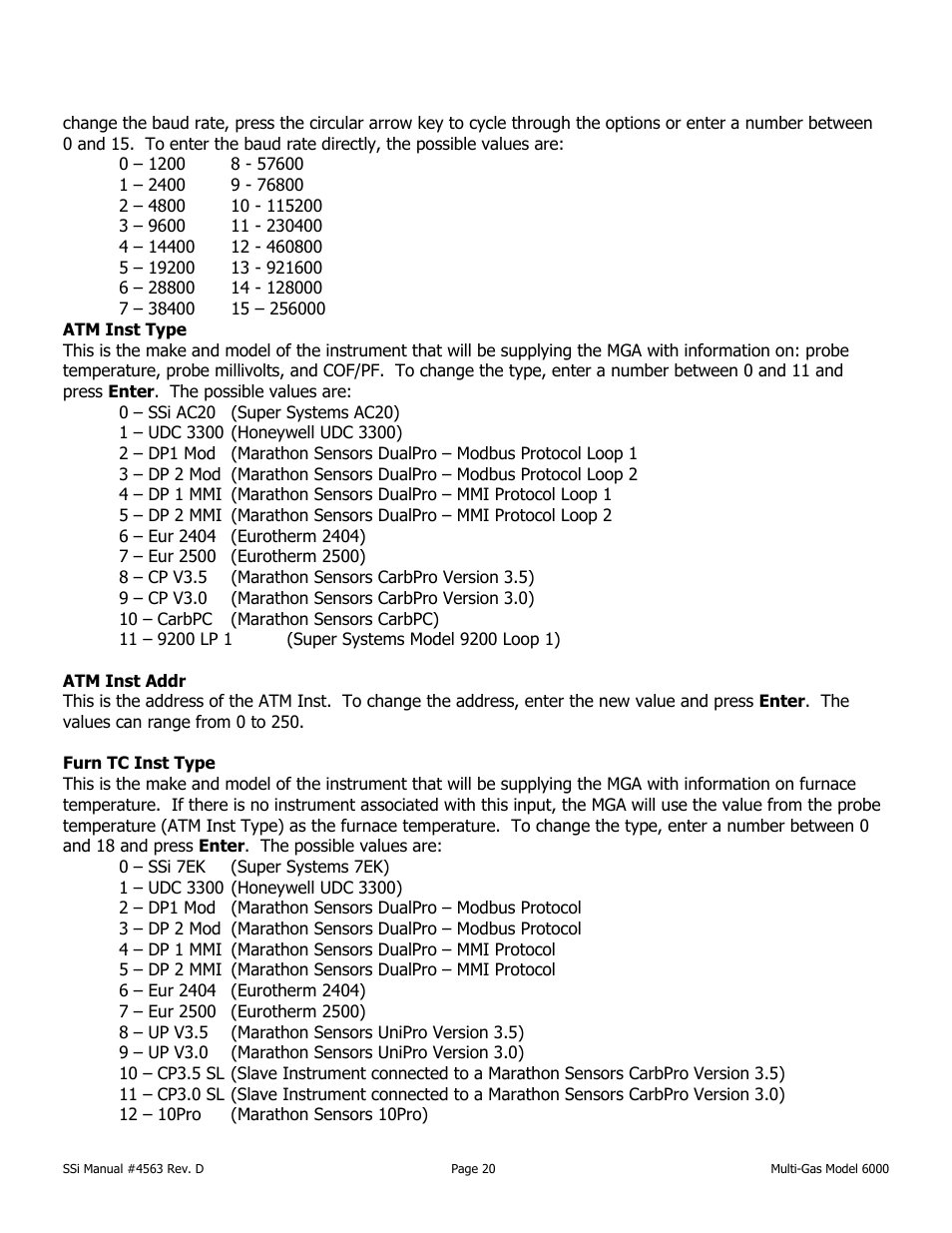 Super Systems MGA6000 User Manual | Page 20 / 42