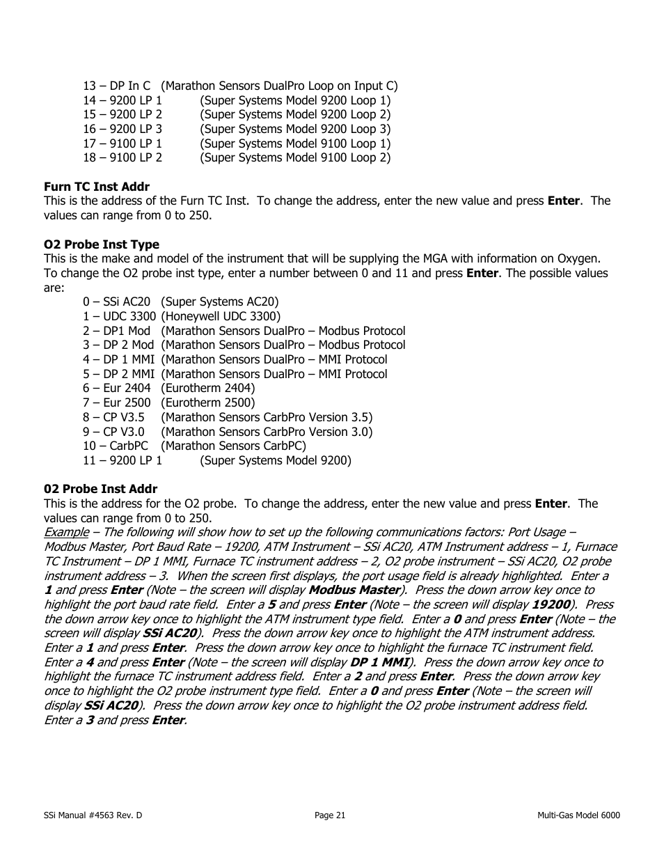 Super Systems MGA6000 User Manual | Page 21 / 42