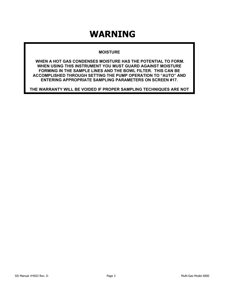Warning | Super Systems MGA6000 User Manual | Page 3 / 42