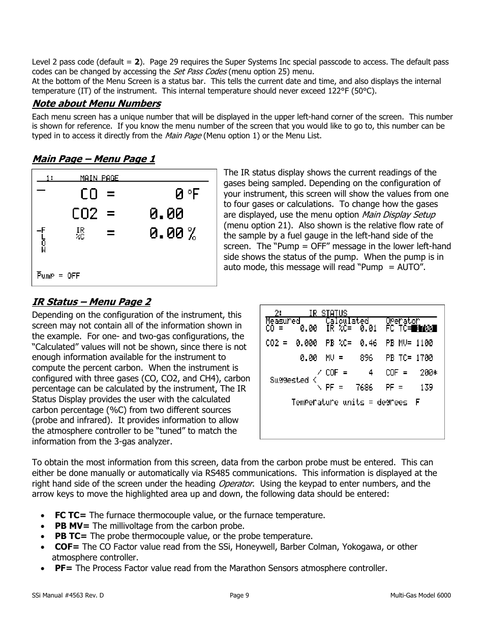 Super Systems MGA6000 User Manual | Page 9 / 42