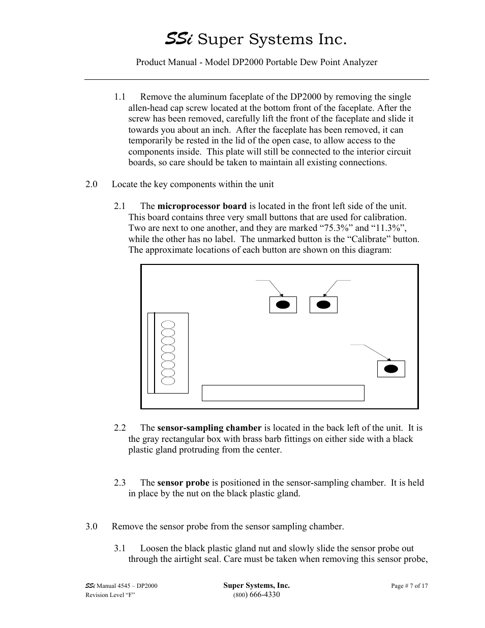 Super systems inc | Super Systems DP2000 User Manual | Page 7 / 17