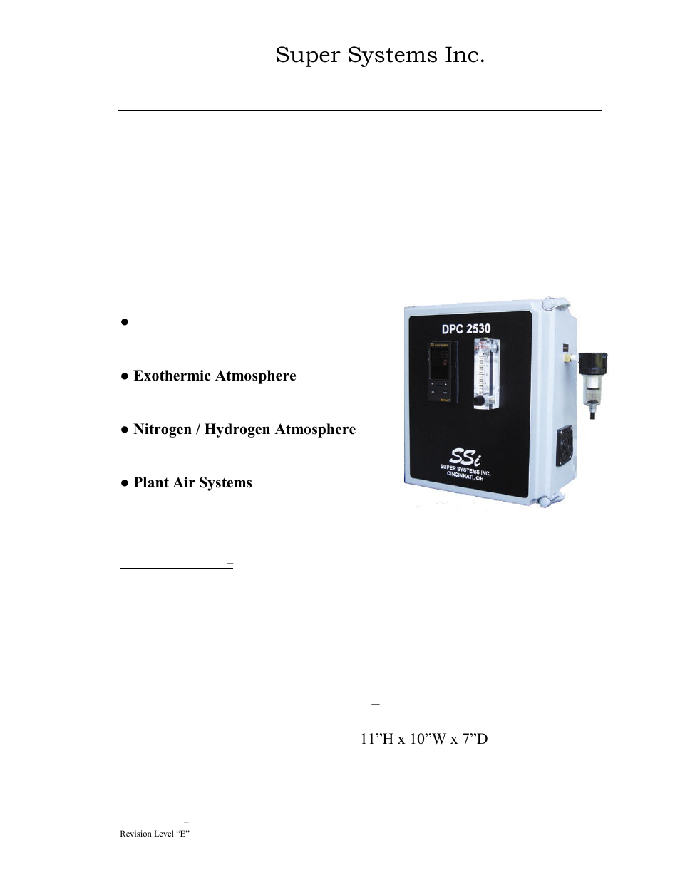 Super Systems DPC2530 User Manual | 17 pages