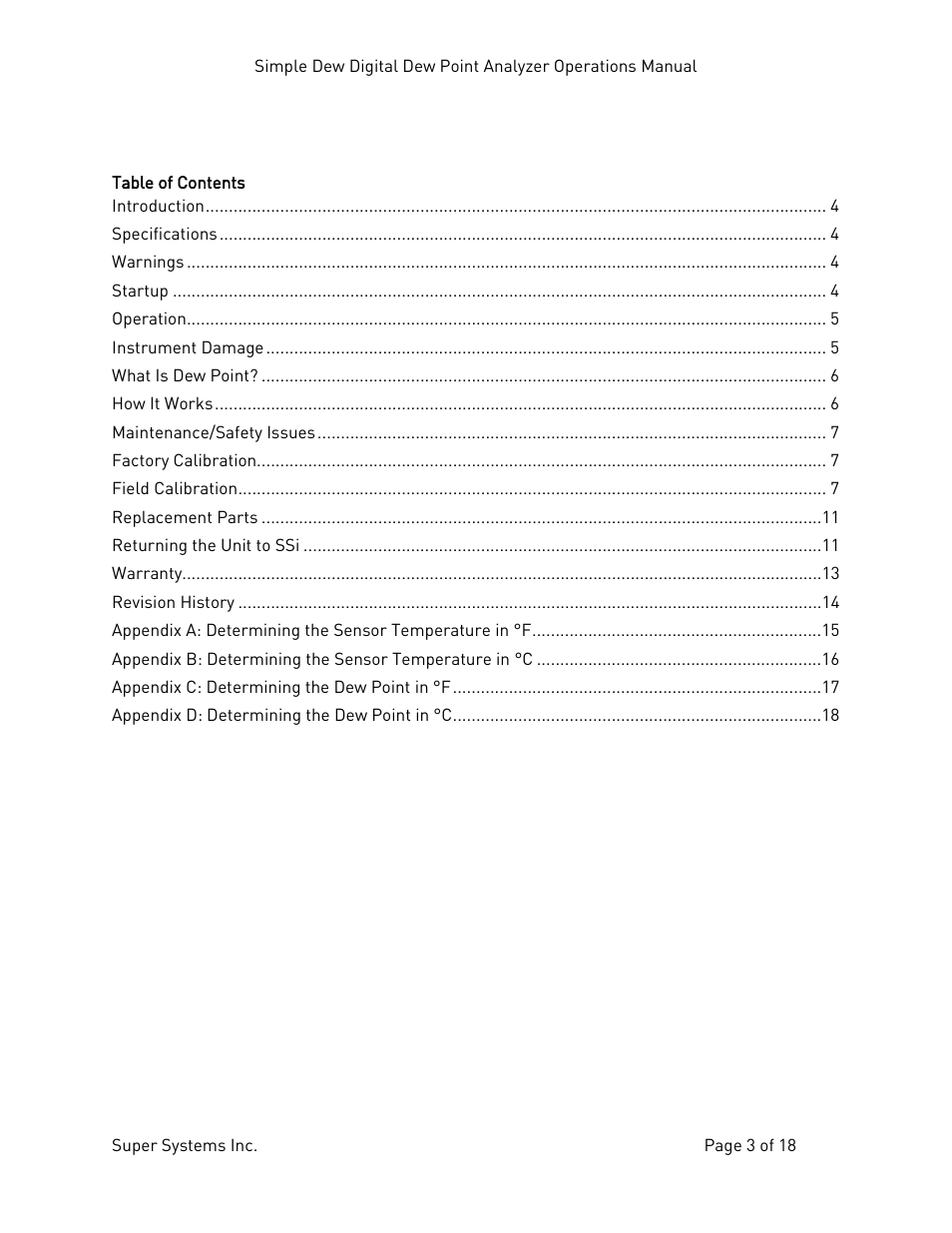 Super Systems Simple Dew User Manual | Page 3 / 18