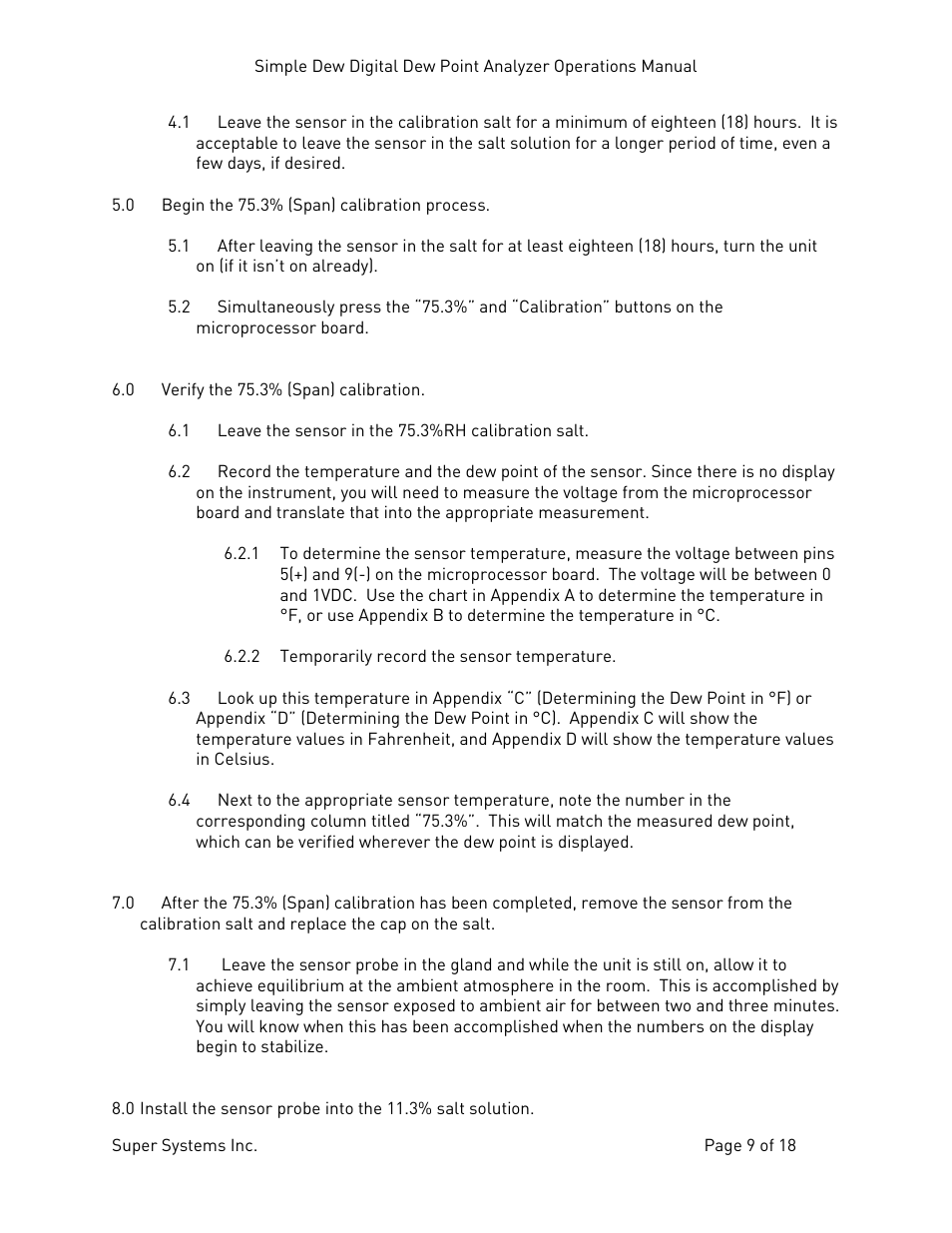 Super Systems Simple Dew User Manual | Page 9 / 18