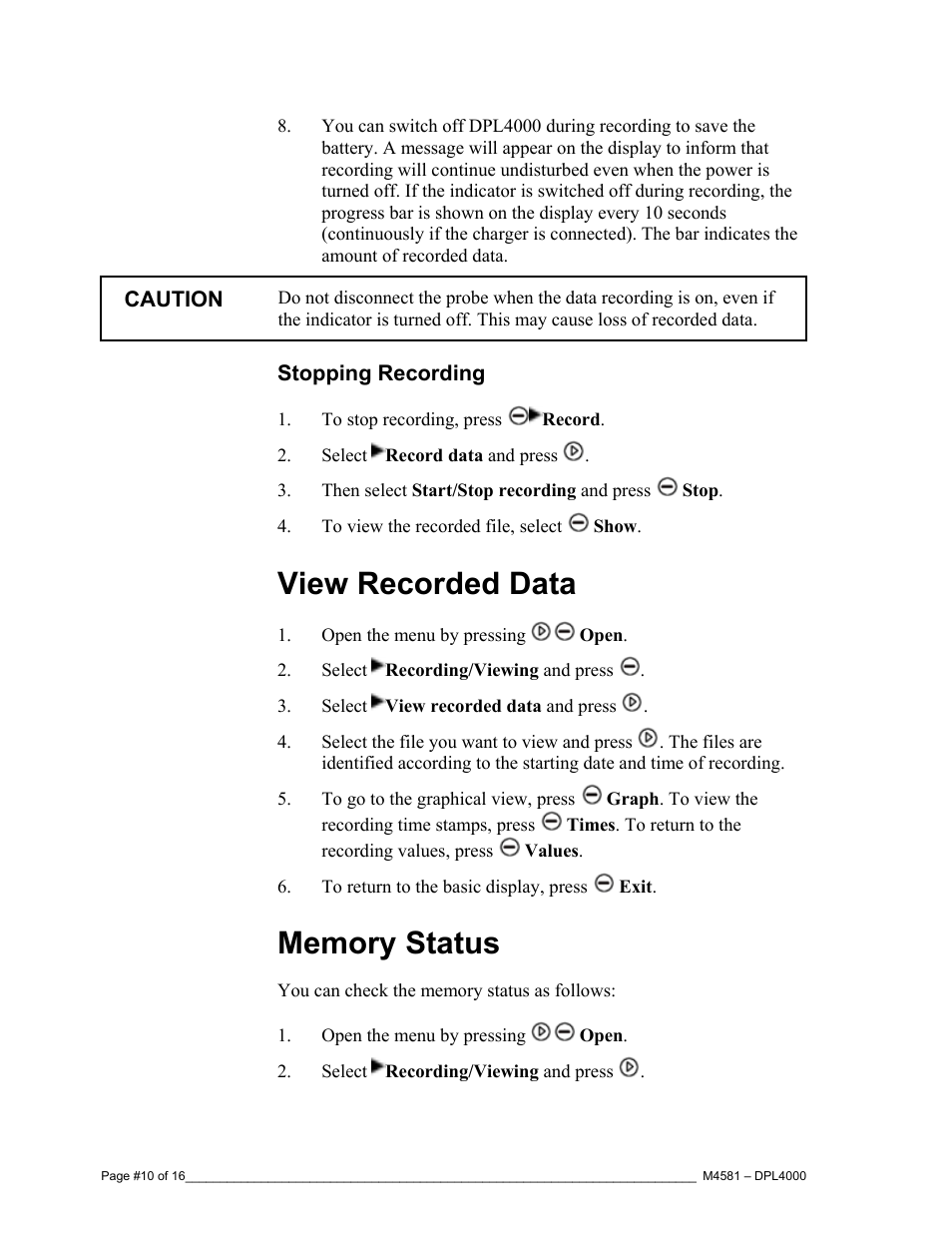 View recorded data | Super Systems DPL4000 User Manual | Page 10 / 16