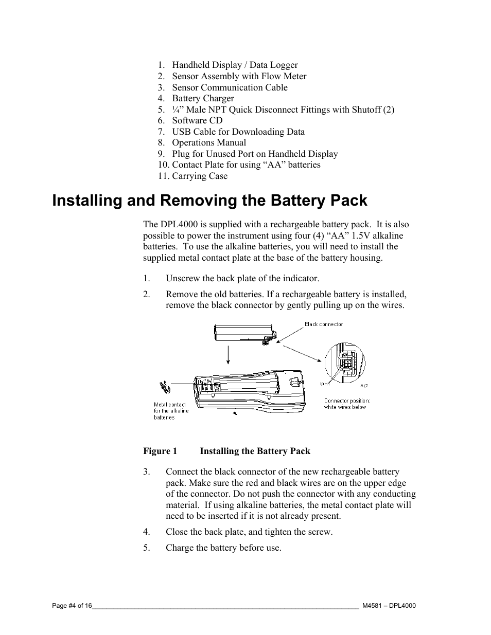 Installing and removing the battery pack | Super Systems DPL4000 User Manual | Page 4 / 16