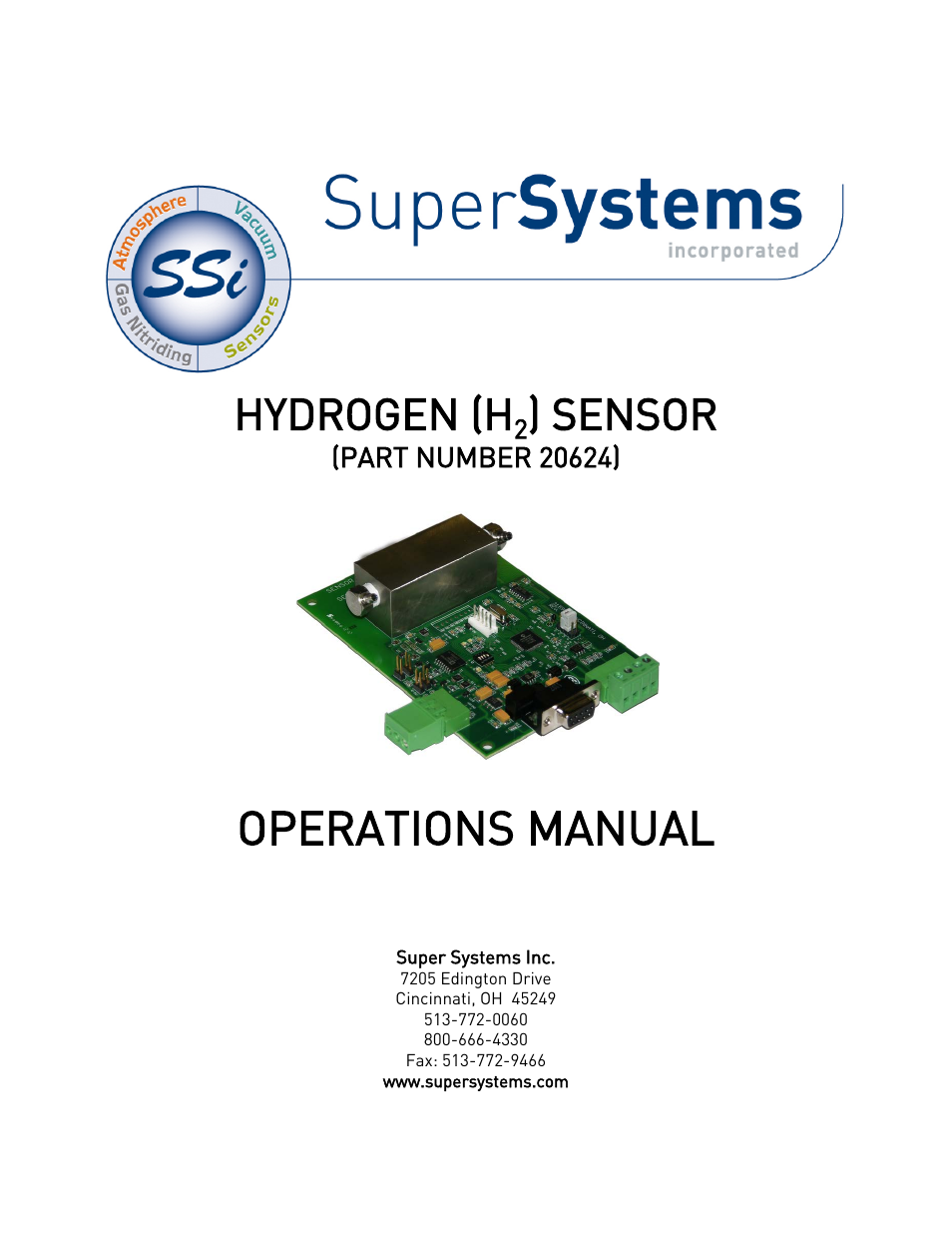 Super Systems H2 Sensor User Manual | 17 pages