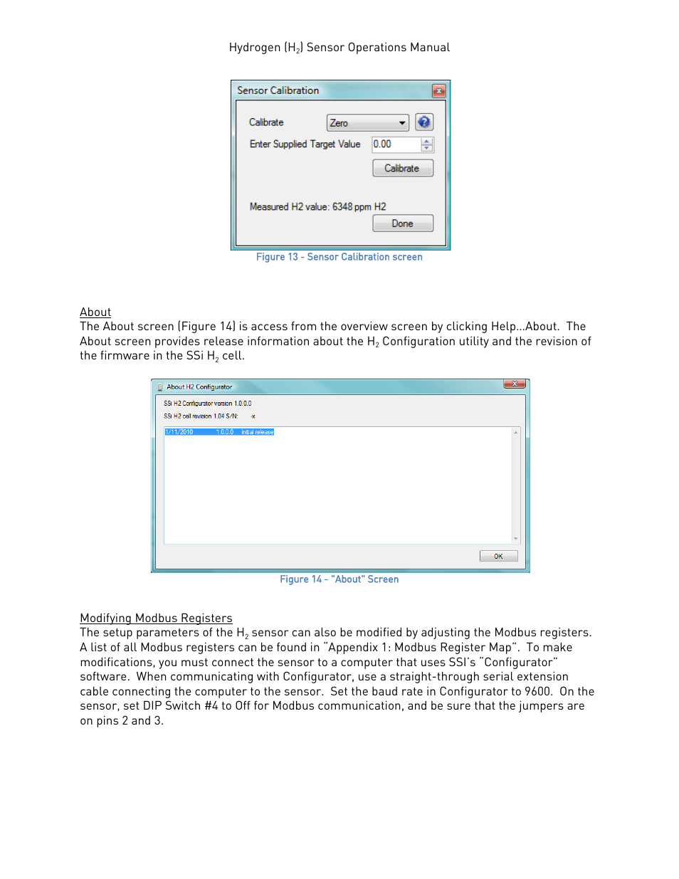 About, Modifying modbus registers, About modifying modbus registers | Super Systems H2 Sensor User Manual | Page 12 / 17