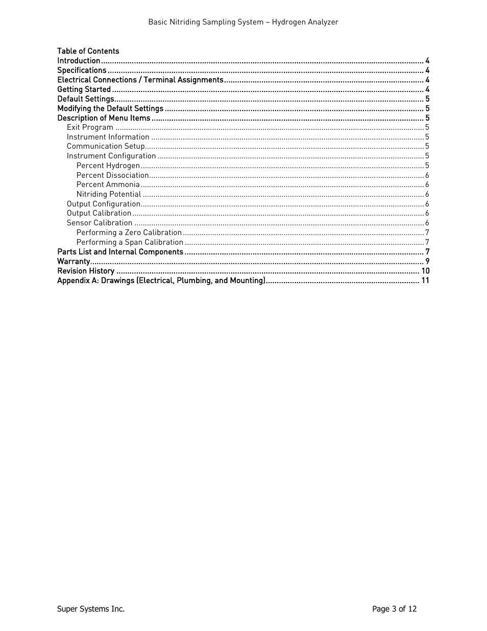 Super Systems Hydrogen Nitrider Analyzer User Manual | Page 3 / 12