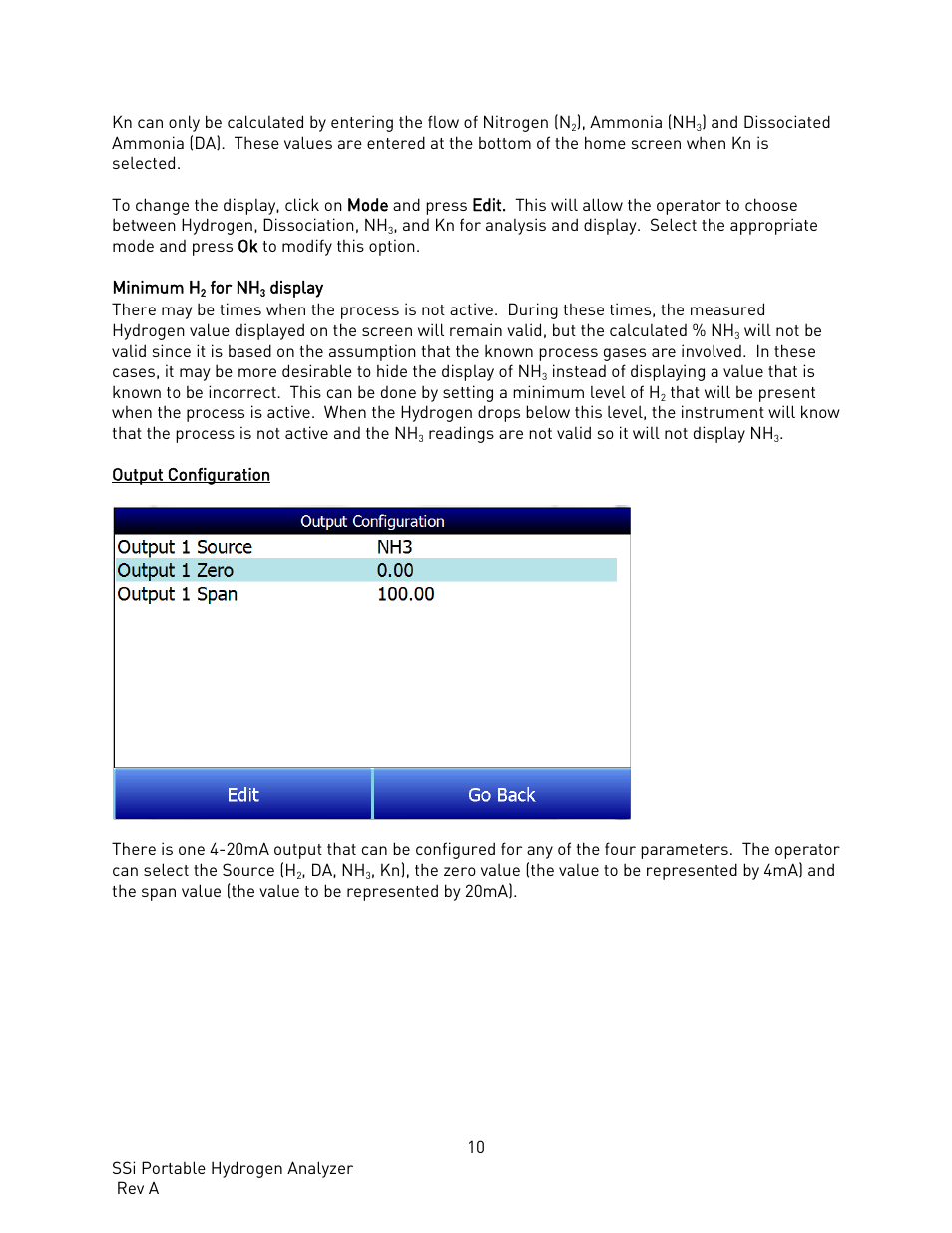 Output configuration | Super Systems PH2 User Manual | Page 11 / 19
